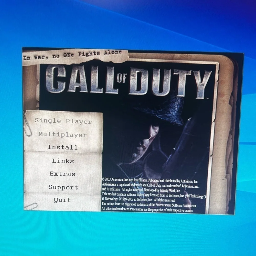 Call Of Duty (PC, 2003) PC Game of the Year Activision 2 Disc Set with CD key